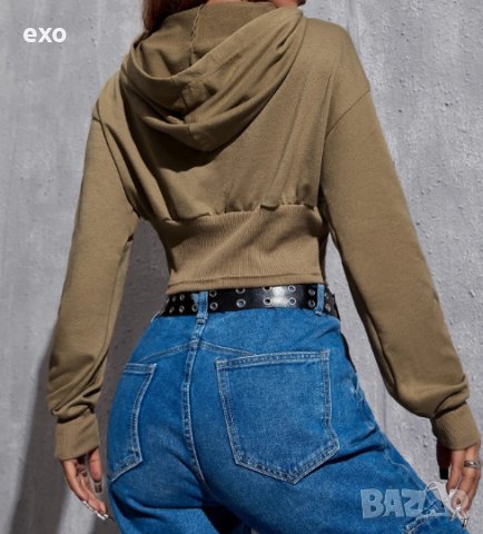 Дамски суичър, топ корсет, Къс суичър, снимка 2 - Блузи с дълъг ръкав и пуловери - 43238547