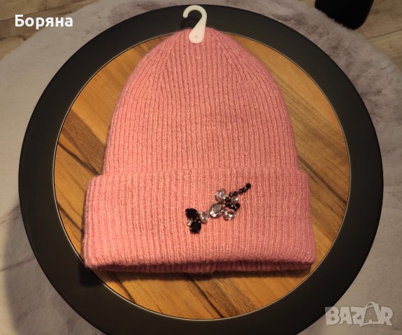 Нови зимни шапки с камъни, снимка 14 - Шапки - 43792313