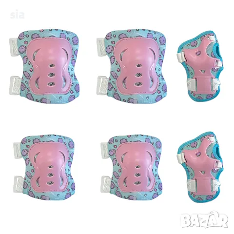 Детски протектори за ръце, Наколенки+ налакътници, син/ розов