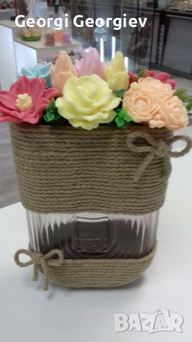 Цветя от глиц.сапун, снимка 17 - Изкуствени цветя - 37172106