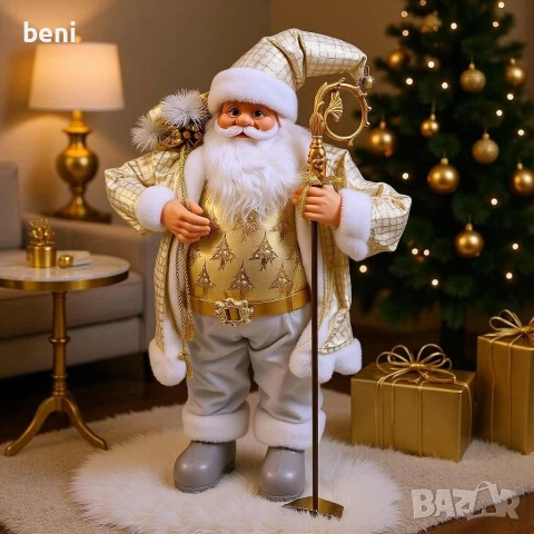 Златният Дядо Коледа , снимка 2 - Фигурки - 52571518