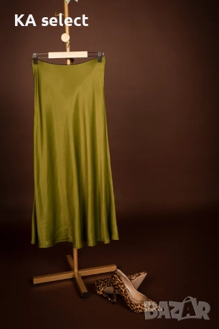 Сатенена пола – Green Muse, снимка 2 - Поли - 51453397