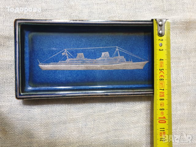 Порцеланов сувенирен поднос -specially designed for swedish american line, снимка 5 - Антикварни и старинни предмети - 43803594