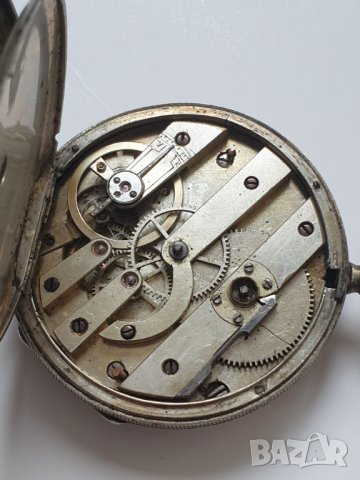 Стар сребърен джобен часовник с ключ, снимка 6 - Антикварни и старинни предмети - 40691565