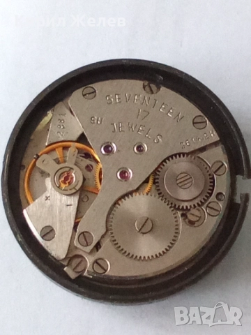 Механизъм с циферблат от стар ръчен часовник 52091, снимка 3 - Мъжки - 52264436