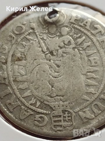 Сребърна монета 15 кройцера Леополд първи Кремниц Унгария 13681, снимка 10 - Нумизматика и бонистика - 42987579