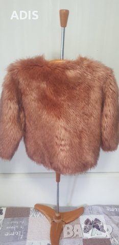 Еко кожух Италия  късо дамско палто с косми , снимка 13 - Якета - 38167279