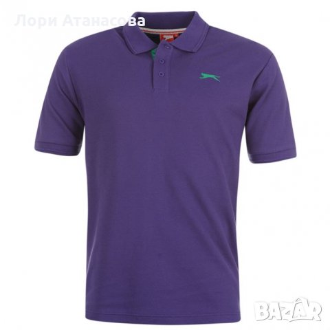 Slazenger Мъжка Блуза С Яка Plain Polo Shirt Mens, снимка 1 - Тениски - 28485309