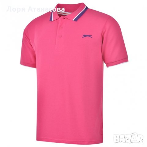 Slazenger Мъжка Блуза С Яка Plain Polo Shirt Mens, снимка 6 - Тениски - 28485309