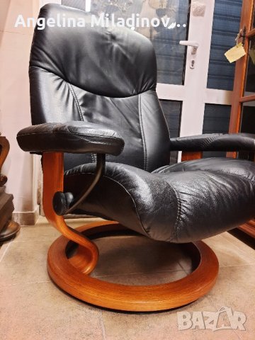 фотьойл, кресло от естествена кожа със зони за релакс , снимка 5 - Дивани и мека мебел - 43489178