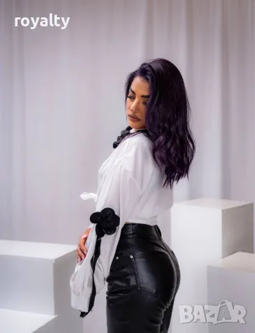 Бяла дамска риза , снимка 5 - Ризи - 49530391