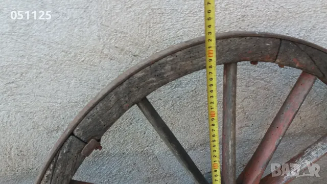 лот от две масивни колела от каруца, файтон , снимка 13 - Антикварни и старинни предмети - 48170633