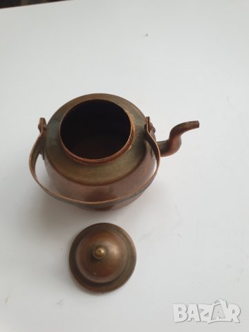 Малко колекционерско бакърено чайниче, снимка 4 - Антикварни и старинни предмети - 40794968