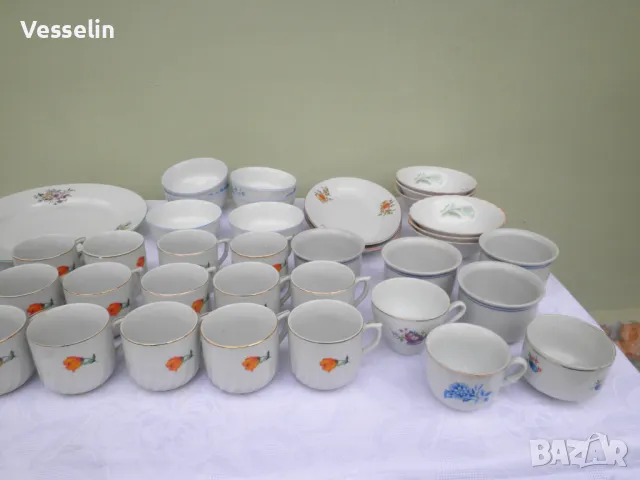 Стари порцеланови и стъклени чинии, купи, сервизи подстакани и др., снимка 7 - Сервизи - 20739003