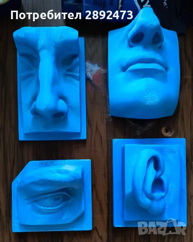 Нос, ухо, око и уста на Давид от Микеланджело