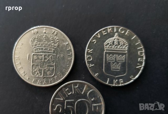 Монети. Швеция. 3 бройки., снимка 3 - Нумизматика и бонистика - 35358353