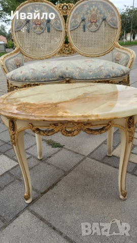 Италиански бароков комплект 022, снимка 6 - Дивани и мека мебел - 52015192