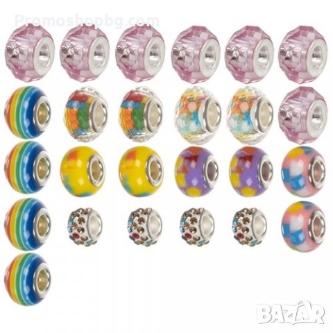 Детски Комплект за изработка на гривни 60 части / бижута тип Пандора, снимка 2 - Други - 39937348