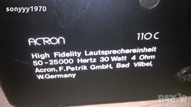 acron 110c hifi w.germany-метална-внос швеицария-17х11х11см, снимка 12 - Тонколони - 26961559