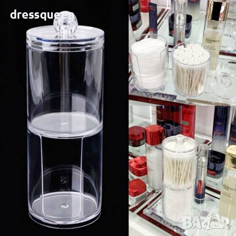 1918 Прозрачен Органайзер за Клечки за Уши и Памучни Тампони, снимка 7 - Други - 37357088