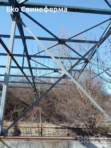 Метално хале(конструкция)76м х 23м. Монтана.60бр.колони(подпори)20бр.ферми.Кота било 4,90м. 90лв/м2, снимка 5 - За селскостопански - 49416974