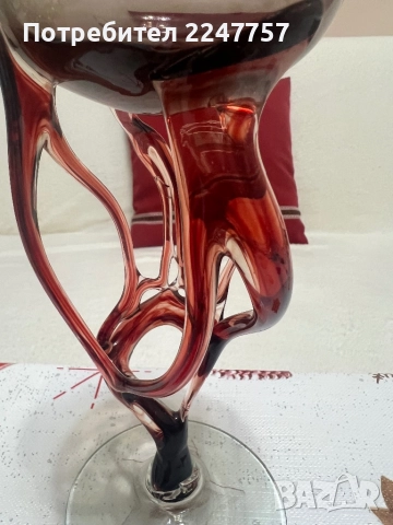 Кристална чаша, снимка 3 - Антикварни и старинни предмети - 52621318