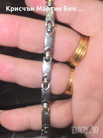 Мъжка Гривна с злато 18к. проба 750, снимка 6 - Гривни - 52107020