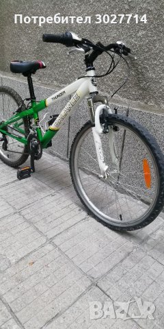 Велосипед колело 24 цола 18 скорости шимано преден амортисьор много запазено технически изрядно , снимка 1