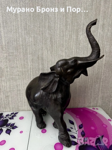 Голям Бронзов Слон - 12 кг (Височина 60 см / Дължина 40