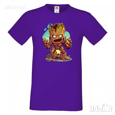 Мъжка тениска Marvel Groot 2 Игра,Изненада,Подарък,Геймър,