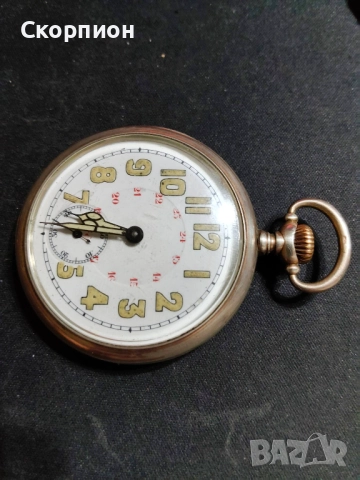 Джобен СРЕБЪРЕН часовник - JUNGHANS - ГЕРМАНИЯ - 15 РУБИНА, снимка 13 - Джобни - 48834021