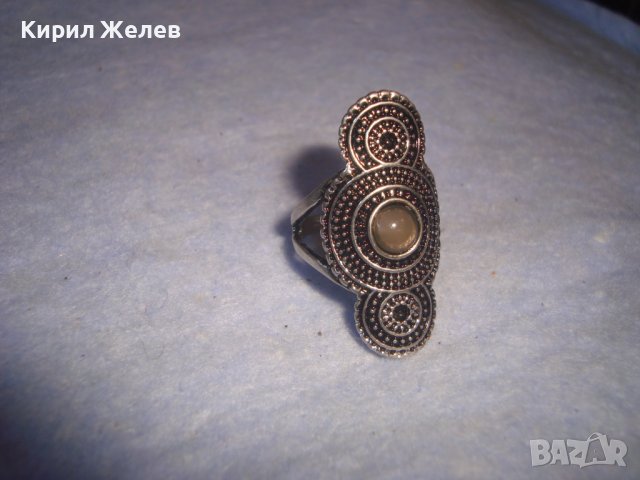 КРАСИВ СРЕБРИСТ ОРНАМЕНТИРАН АРТ ПРЪСТЕН 26453, снимка 3 - Пръстени - 37412647