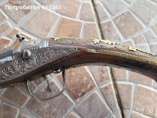 арнаутски пистолет, пищов, кремъклия, евзалия, снимка 7 - Антикварни и старинни предмети - 49087454