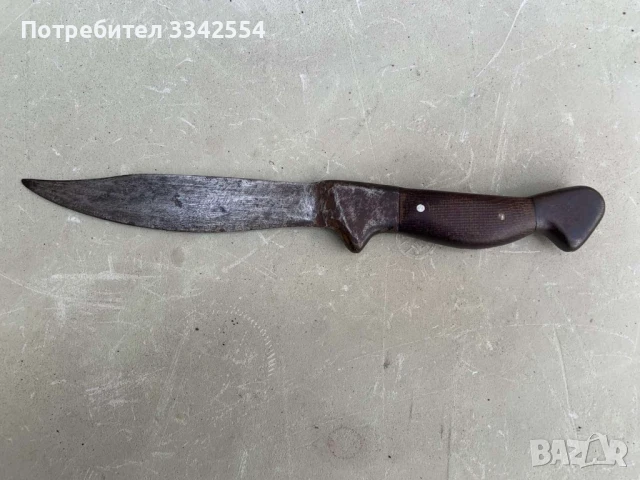 НОЖ СТАР КОВАНО ЖЕЛЯЗО ИНСТРУМЕНТ ОТ ЦЯЛ КЪС МЕТАЛ, снимка 3 - Други ценни предмети - 50747287