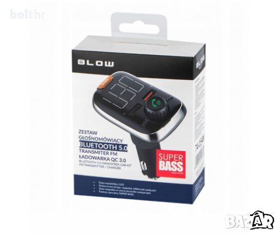 Автомобилен FM Трансмитер С USB Зарядно За GSM Blow , Bluetooth, Quick Charge 3.0, снимка 2 - MP3 и MP4 плеъри - 32504157