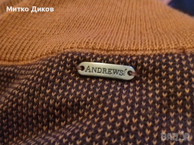 Пуловер Андрюс нов 50% вълна размер М на половин цена, снимка 3 - Пуловери - 43975379