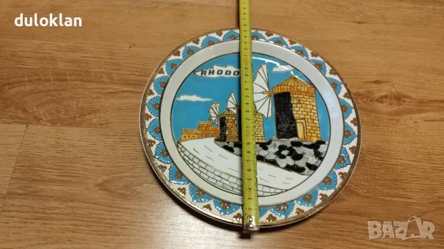 Красива порцеланова чиния от Родос-Гърция., снимка 2 - Други - 48708896
