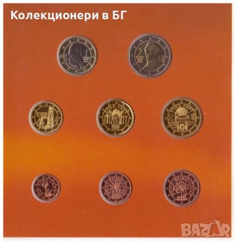 СЕТ АВСТРИЙСКИ ЕВРОМОНЕТИ 2004 ГОДИНА, снимка 6 - Нумизматика и бонистика - 53516943