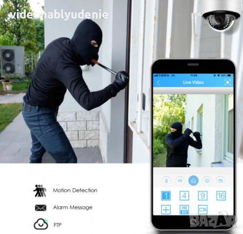 Безжичен Бебефон WI-Fi Super Резолюция UltraHD 5MPx Ударо/Водоустойчив Видеодомофон Метален Интерком, снимка 8 - Бебефони - 38237836