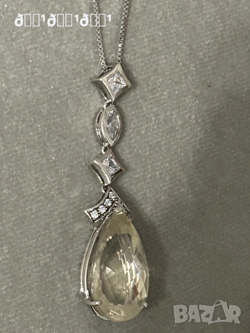 Изключително изискано сребърно колие с Топази , снимка 8 - Колиета, медальони, синджири - 52840742