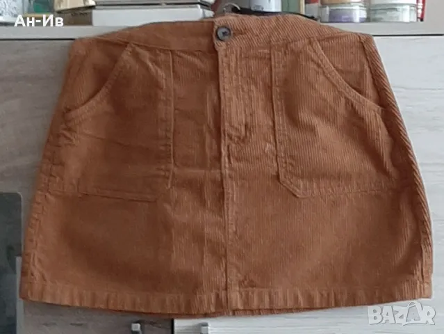 Поличка от едро рипсено кадифеDENIM CO, снимка 2 - Поли - 49210474