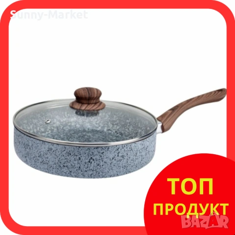 Тиган с капак Voltz Siena, Дълбок, Мраморно каменно керамично покритие