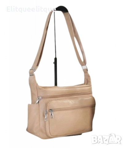 Класическа ежедневна чанта с регулираща се презрамка и ципове, снимка 8 - Чанти - 52173578