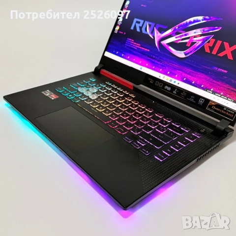 ASUS ROG Strix G15/165Hz QHD/Ryzen 9  5900HX/RX 6800M 12GB/16GB/1TB, снимка 5 - Лаптопи за игри - 51974442