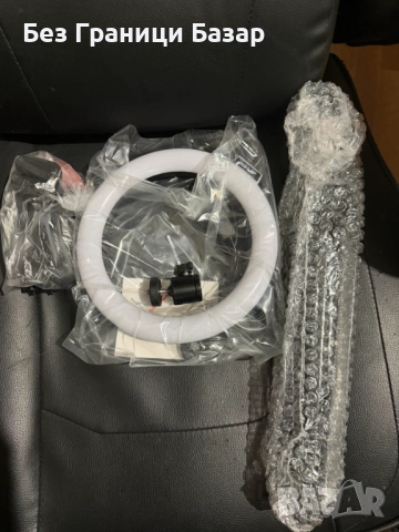 Нова ED Ring Light AFI R08 20см + Статив | 3200-6500K | За снимки, стрийминг и грим, снимка 3 - Чанти, стативи, аксесоари - 53526177