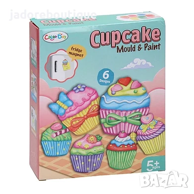 Творчески комплект - направи си сам гипсови фигурки кексчета