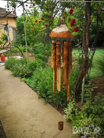 Вятърни звънци от дърво Кокос , снимка 4 - Градински мебели, декорация  - 32679181