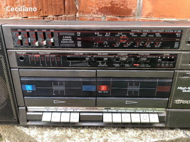 Радиокасетофон SHARP GF 560 Z(D)- два броя в пакет!, снимка 7 - Радиокасетофони, транзистори - 50664316