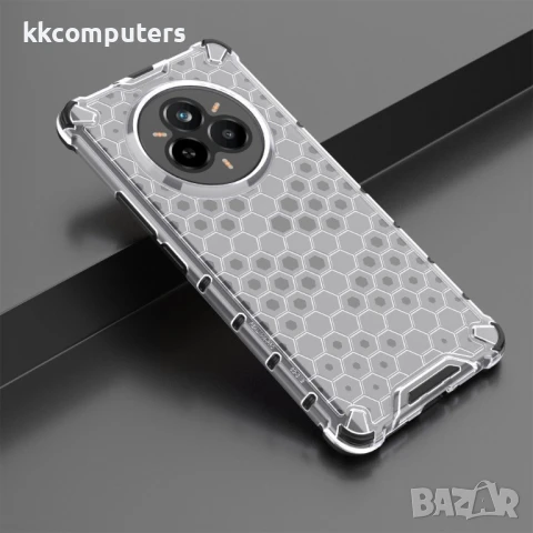 Realme 14 Pro 5G Силиконов Калъф Honeycomb TPU и Протектор