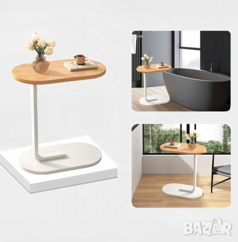 Многофункционална C-образна масичка за кафе, за хол и спалня. 2 варианта, снимка 12 - Маси - 52888842